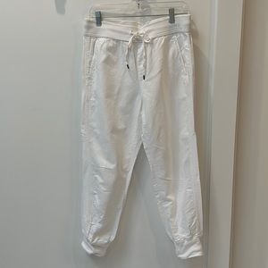 Gap Medium White Linen Cotton Joggers